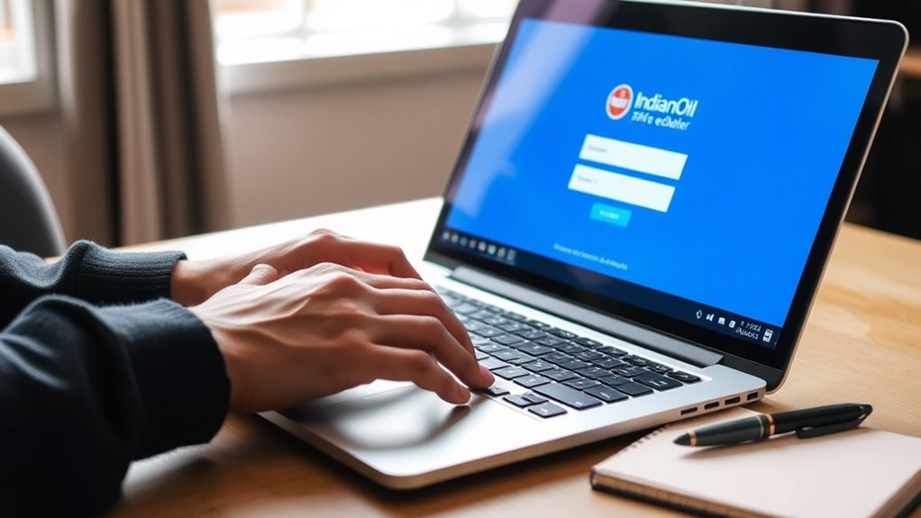 register and log in